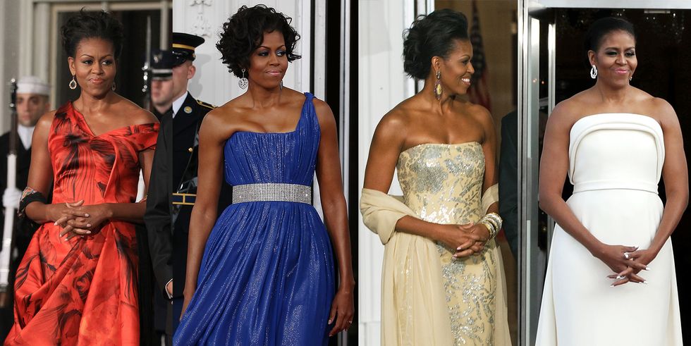 michelle obama dinner state dresses