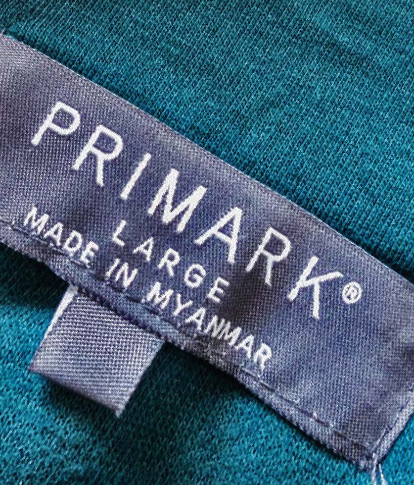Primark label made in Myanmar