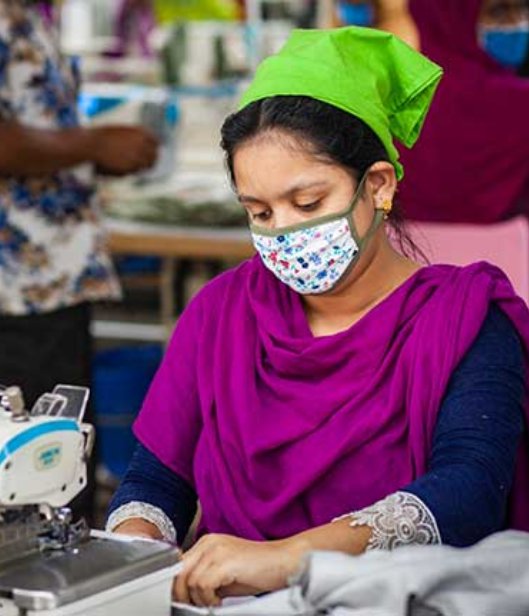 Fashion workers in Asia working for major fashion brands