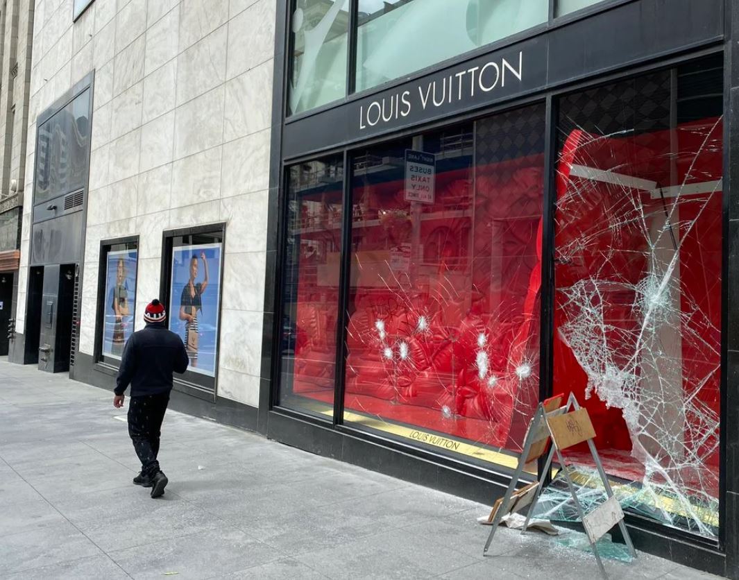 Broken Vuitton store
