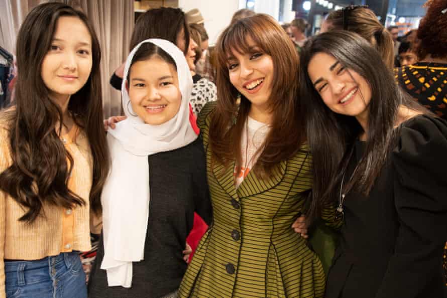 atalie Shehata, Social Outfit retail trainer (second from right) with three Social Outfit trainees (including Shahira’s younger sister Zahra, left) at their graduation ceremony in May 2021.