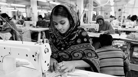 girl in a factory in Bangladesh