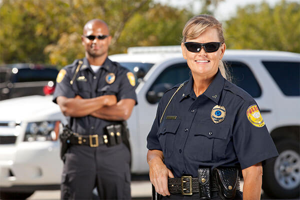 Police officers in uniform